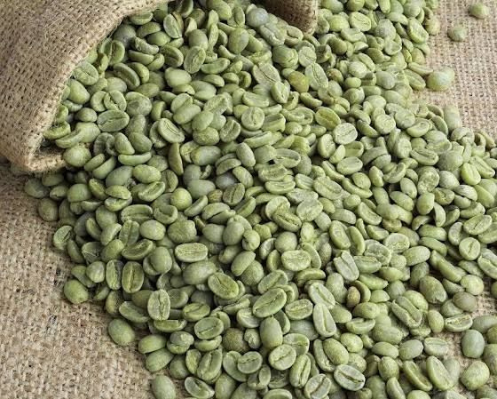 Ethiopian green coffee beans ready for roasting